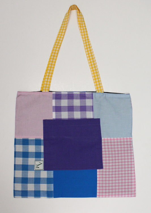 Allie Checked Tote Bag